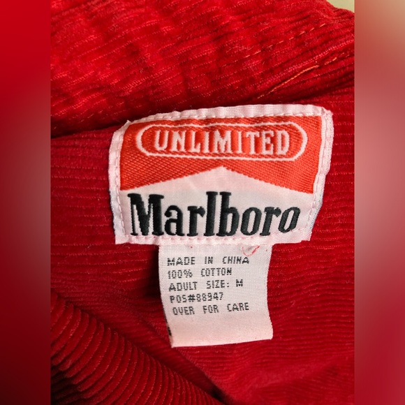 Unlimited Marlboro Corduroy Half Zip Long Sleeve Shirt - Picture 2 of 3